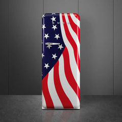 Retro-Style Refrigerator (9.5 cu ft, Right Hinge) - American Flag